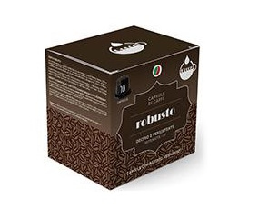 Gocce di caffè Conf 10capsule caffe'compatib Nespresso ROBUSTO