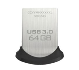 SanDisk Ultra Fit unità flash USB 64 GB USB tipo A 3.2 Gen 1 (3.1 Gen 1) Nero, Argento