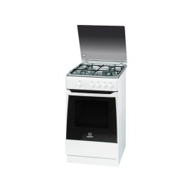 Indesit KN1G2S(XW)/E cucina Gas Stainless steel, Bianco A
