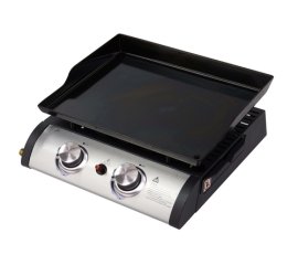 Qlima FPG102 barbecue per l'aperto e bistecchiera Grill Da tavolo Gas Nero, Acciaio inossidabile 5000 W