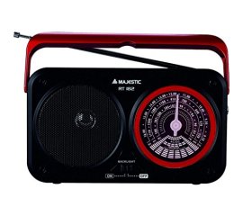 New Majestic RT182BKRD radio Portatile Analogico Nero, Rosso