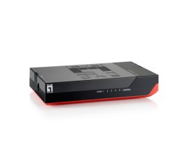 LevelOne GSW-0507 Non gestito Gigabit Ethernet (10/100/1000) Nero, Rosso