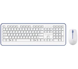Mediacom Combo Elegant NX970 tastiera Mouse incluso RF Wireless Blu, Bianco