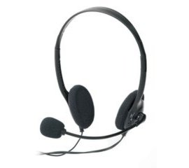 Ednet Headset Auricolare Cablato Musica e Chiamate Nero