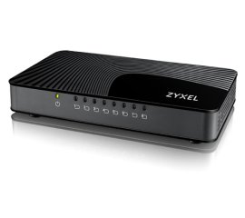 Zyxel GS-108S v2 Non gestito Gigabit Ethernet (10/100/1000) Nero