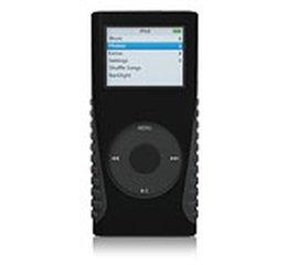 XtremeMac TuffWrap Accent for iPod nano 2G, Black/Grey Nero Silicone