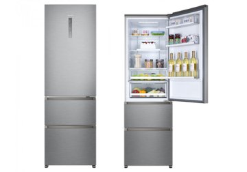 Haier A3FE635CGJE frigorifero con congelatore Libera installazione 348 L F Argento