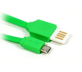 RDL4859 CAVO MICRO-USB FLAT ANTIGROVIGLIO DOUBLEFACE green