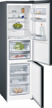 Siemens iQ700 KG39FHB4A frigorifero con congelatore Libera installazione 343 L Nero