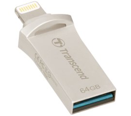 Transcend JetFlash 64GB JetDrive Go 500 unità flash USB USB Type-A / Lightning 3.2 Gen 1 (3.1 Gen 1) Argento