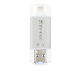 Transcend JetDrive Go 300 300 unità flash USB 64 GB USB Type-A / Lightning 3.2 Gen 1 (3.1 Gen 1) Argento
