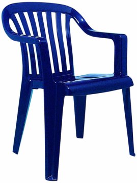 Best 18080520 sedia da esterno Pranzo Seduta rigida Schienale rigido Plastica Blu