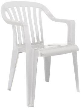 Best 18080500 sedia da esterno Pranzo Seduta rigida Schienale rigido Plastica Bianco