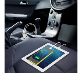 Kanex CLA2PORT Caricabatterie per dispositivi mobili MP3, MP4, Smartphone, Tablet Bianco dC Auto