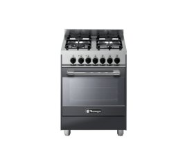 Tecnogas PT667BS cucina Elettrico Gas Nero, Stainless steel A
