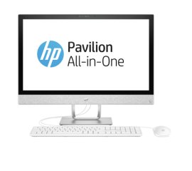 HP Pavilion 24-r020nl Intel® Core™ i5 i5-7400T 60,5 cm (23.8") 1920 x 1080 Pixel 8 GB DDR4-SDRAM 1 TB HDD PC All-in-one AMD Radeon 530 Windows 10 Home Wi-Fi 5 (802.11ac) Bianco