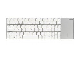 Rapoo E2710 tastiera RF Wireless QWERTY Stainless steel, Bianco