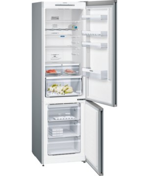 Siemens iQ300 KG39NVL4B frigorifero con congelatore Libera installazione 366 L Argento, Stainless steel
