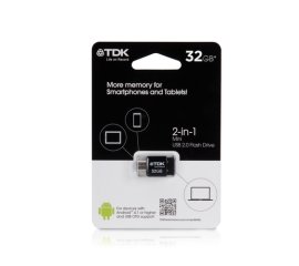 TDK 2 in 1 Mini 32GB unità flash USB USB Type-A / Micro-USB 2.0 Nero