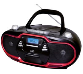 Trevi 057402 impianto stereo portatile Digitale 20 W AM, FM Nero, Rosso Riproduzione MP3