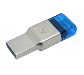 Kingston Technology MobileLite Duo 3C lettore di schede USB 3.2 Gen 1 (3.1 Gen 1) Type-A/Type-C Blu, Argento