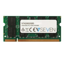 V7 2GB DDR2 PC2-4200 533Mhz SO DIMM Notebook Módulo de memoria - V742002GBS