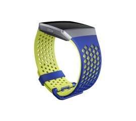 Fitbit FB-164SBBUL Band Blu, Lime Alluminio, Elastomero