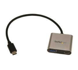 StarTech.com Hub USB-C a 2 porte con Power Delivery - USB-C a USB-A e USB-C - Hub Concentratore USB 3.0