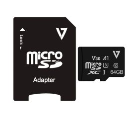 V7 Scheda microSDXC 64 GB UHS-3 V30 A1 + adattatore
