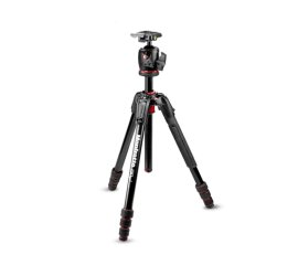 Manfrotto MK190GOA4-BHX treppiede Fotocamere digitali/film 3 gamba/gambe Nero, Rosso