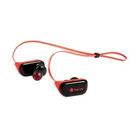 NGS Artica Ranger Auricolare Wireless In-ear, Passanuca Sport Micro-USB Bluetooth Nero, Rosso