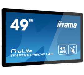 iiyama ProLite TF4938UHSC-B1AG Pannello piatto interattivo 123,2 cm (48.5") LED 420 cd/m² 4K Ultra HD Nero Touch screen 24/7