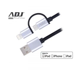 Adj 110-00099 cavo USB 1,5 m USB 2.0 USB A Micro-USB B Nero