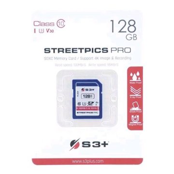 S3+ S3SD10V30HS/128GB SDXC 128GB CLASSE 10