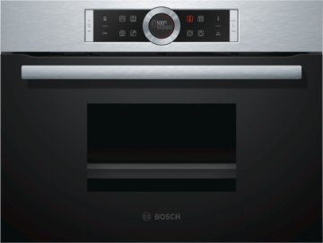 Bosch Serie 8 CDG634AS0 forno a vapore Piccola Nero, Acciaio inossidabile Pulsanti, Touch