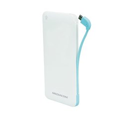 Mediacom M-PBSF50 batteria portatile 5000 mAh Blu, Bianco