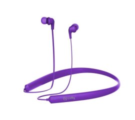 Celly BHNECKPL cuffia e auricolare Wireless In-ear, Passanuca Musica e Chiamate Bluetooth Viola
