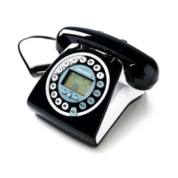 MAJESTIC PHF-MAX-252 TELEFONO FISSO VINTAGE NERO