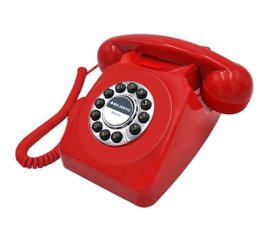 MAJESTIC PHF-MAX-253 TELEFONO FISSO VINTAGE RED