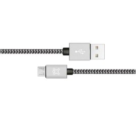XtremeMac XCL-PMU-13 cavo USB 1,2 m USB A Micro-USB B Alluminio, Nero, Grigio