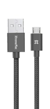 XtremeMac 2.5M GRAY cavo USB 2,5 m USB A Micro-USB A Nero