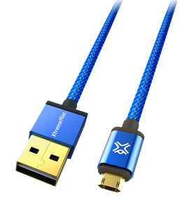 XtremeMac 213600 cavo USB 1,2 m USB A Micro-USB A Blu