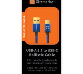 XtremeMac XCL-UCAP-23 cavo USB 1,2 m USB 3.2 Gen 1 (3.1 Gen 1) USB A USB C Blu