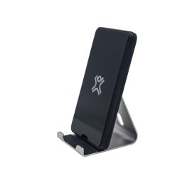 XtremeMac 214008 Caricabatterie per dispositivi mobili Smartphone Nero, Argento USB Carica wireless Interno