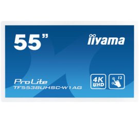 iiyama ProLite TF5538UHSC-W1AG Monitor PC 139,7 cm (55") 3840 x 2160 Pixel 4K Ultra HD LED Touch screen Multi utente Bianco