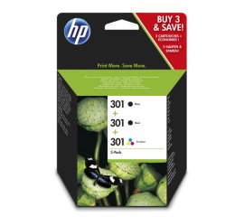 HP Cartucce a inchiostro originali 301 nero(2)/tricromia(1) - confezione da 3