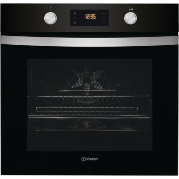 Indesit IFW 4841 JH BL forno 71 L A+ Nero, Stainless steel