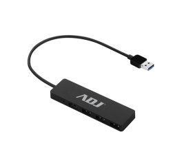 Adj Tetra Hub 2.0 USB 2.0 480 Mbit/s Nero