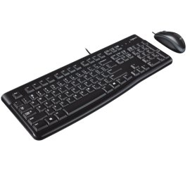 Logitech Desktop MK120 tastiera Mouse incluso USB QWERTY Inglese britannico Nero