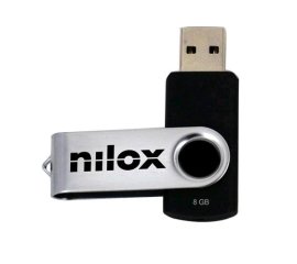 NILOX U3NIL8BL001 CHIAVETTA USB 3.0 8GB COLORE SILVER/NERO